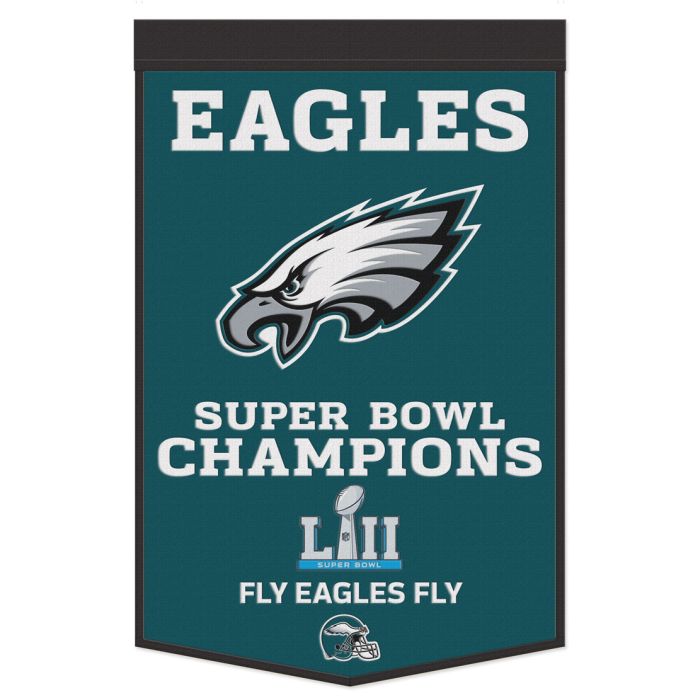 Philadelphia Eagles Super Bowl LII Champions 24" x 38" Wool Banner 1