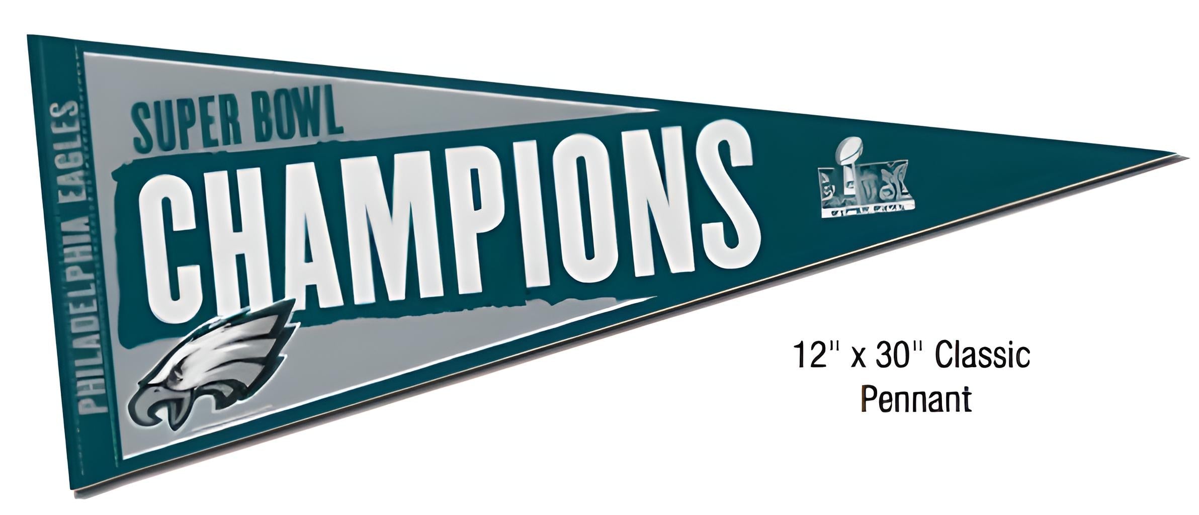 Philadelphia Eagles Super Bowl LIX Champions 12" x 30" Classic Pennant 1