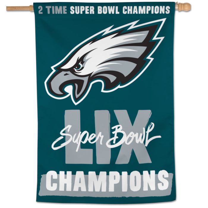 Philadelphia Eagles Super Bowl LIX Champions 28" x 40" Vertical Flag 1