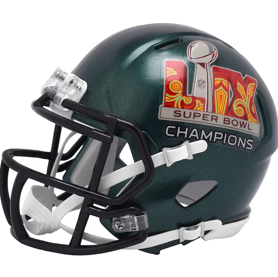 Philadelphia Eagles Super Bowl LIX Champions Riddell Speed Mini Helmet 1