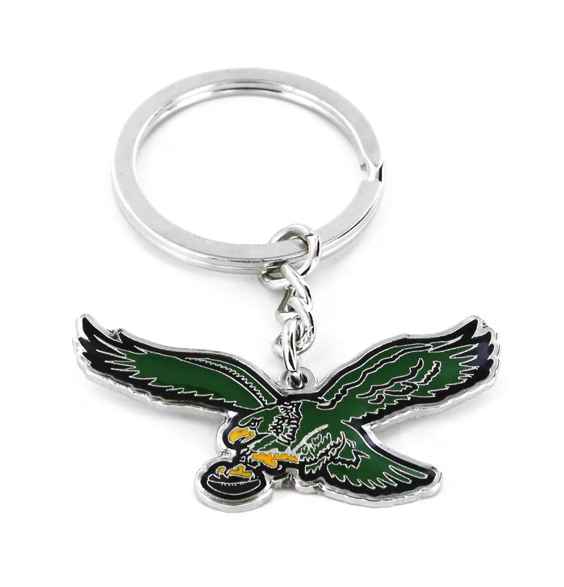 Philadelphia Eagles Throwback Metal Logo Keychain 1