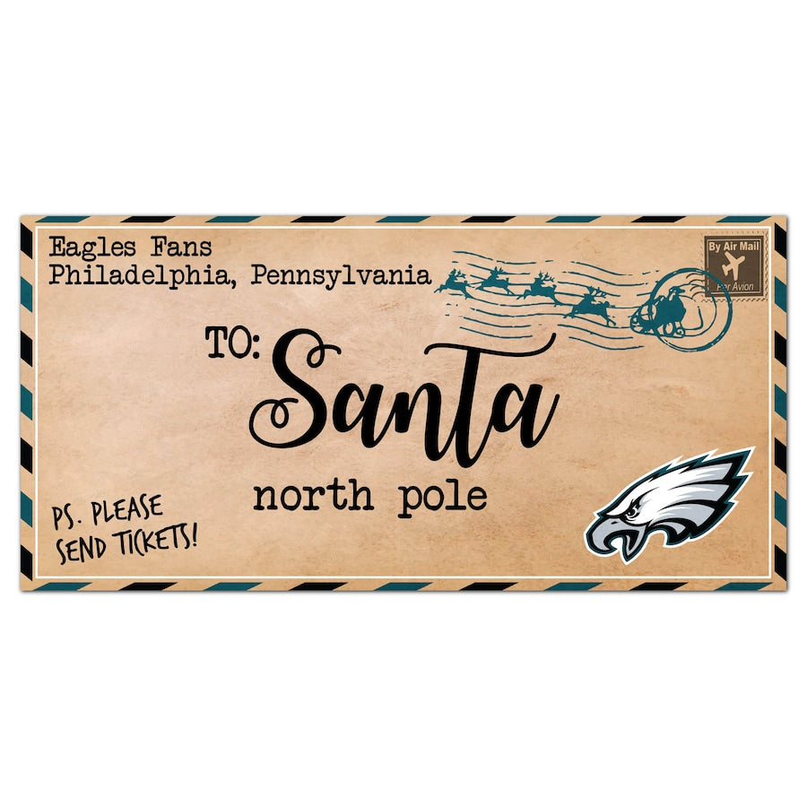 Philadelphia Eagles 6'' x 12'' Letter to Santa Sign 1