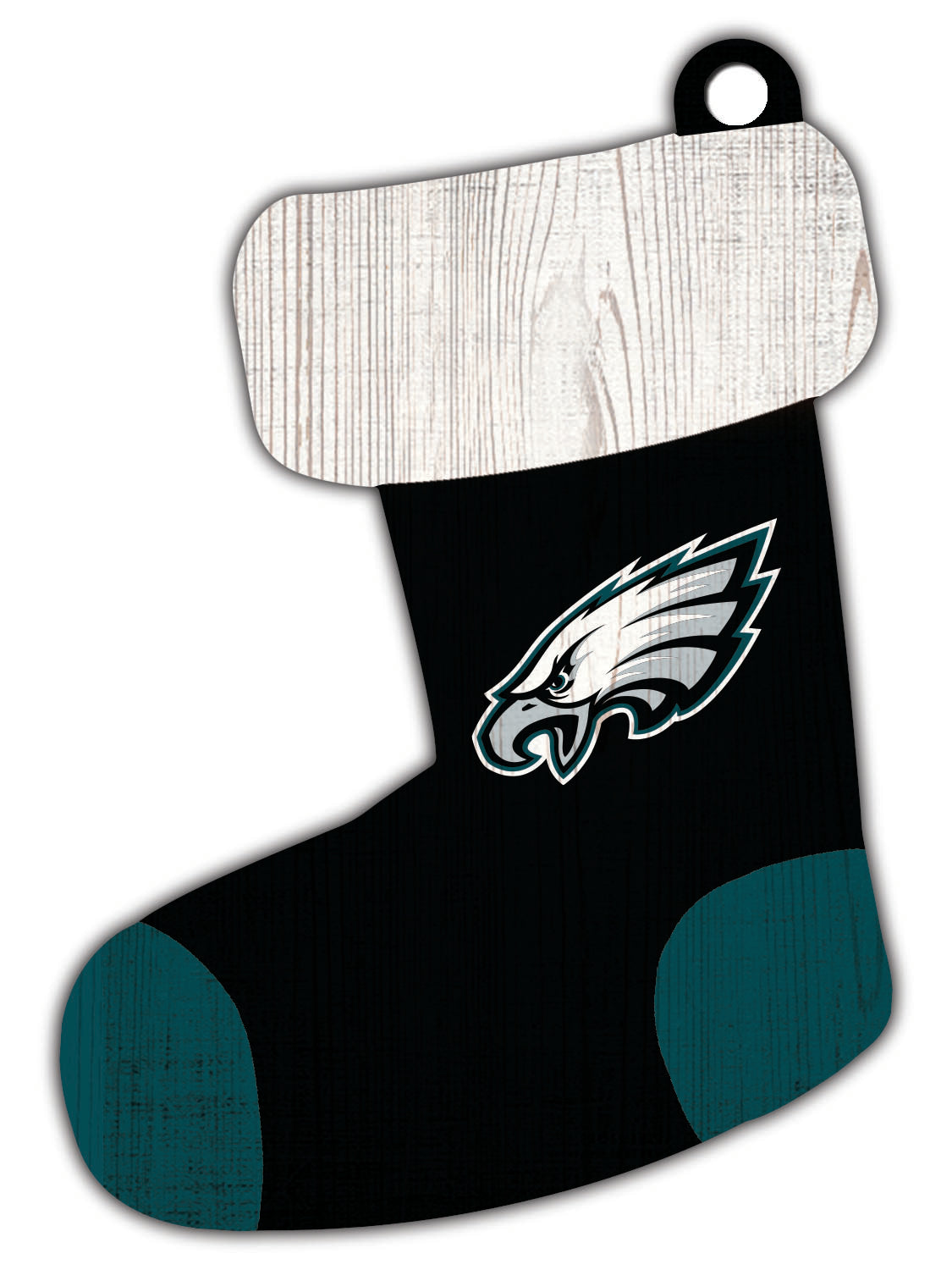 Philadelphia Eagles Wooden Stocking Ornament 1