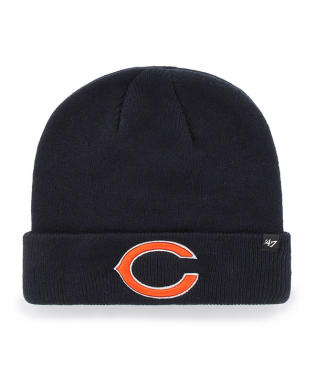 Chicago Bears - Navy Raised Cuff Knit Beanie, 47 Brand 1