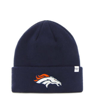 Denver Broncos - Light Navy Raised Cuff Knit Beanie, 47 Brand 1