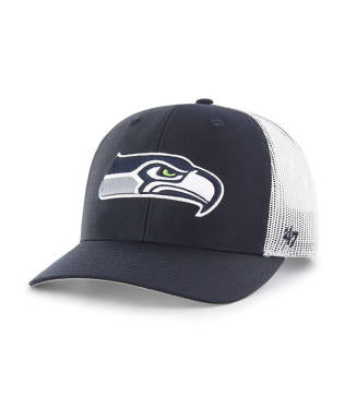 Seattle Seahawks - Navy Trucker Hat W/Strap, 47 Brand 1