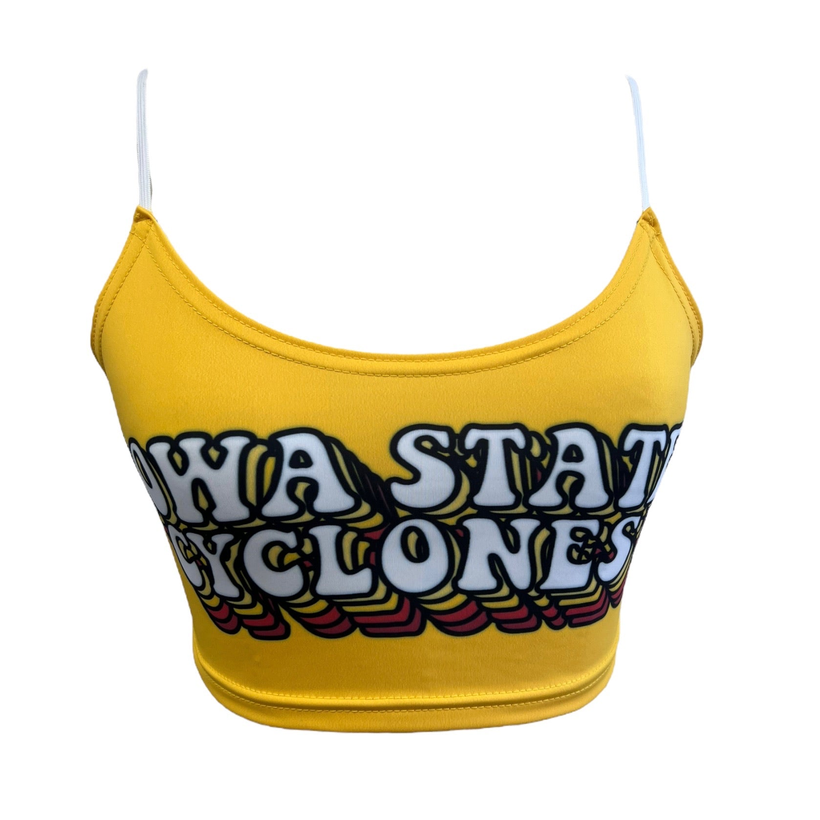 Iowa State Yellow Retro Spaghetti Tank | lojobands 5