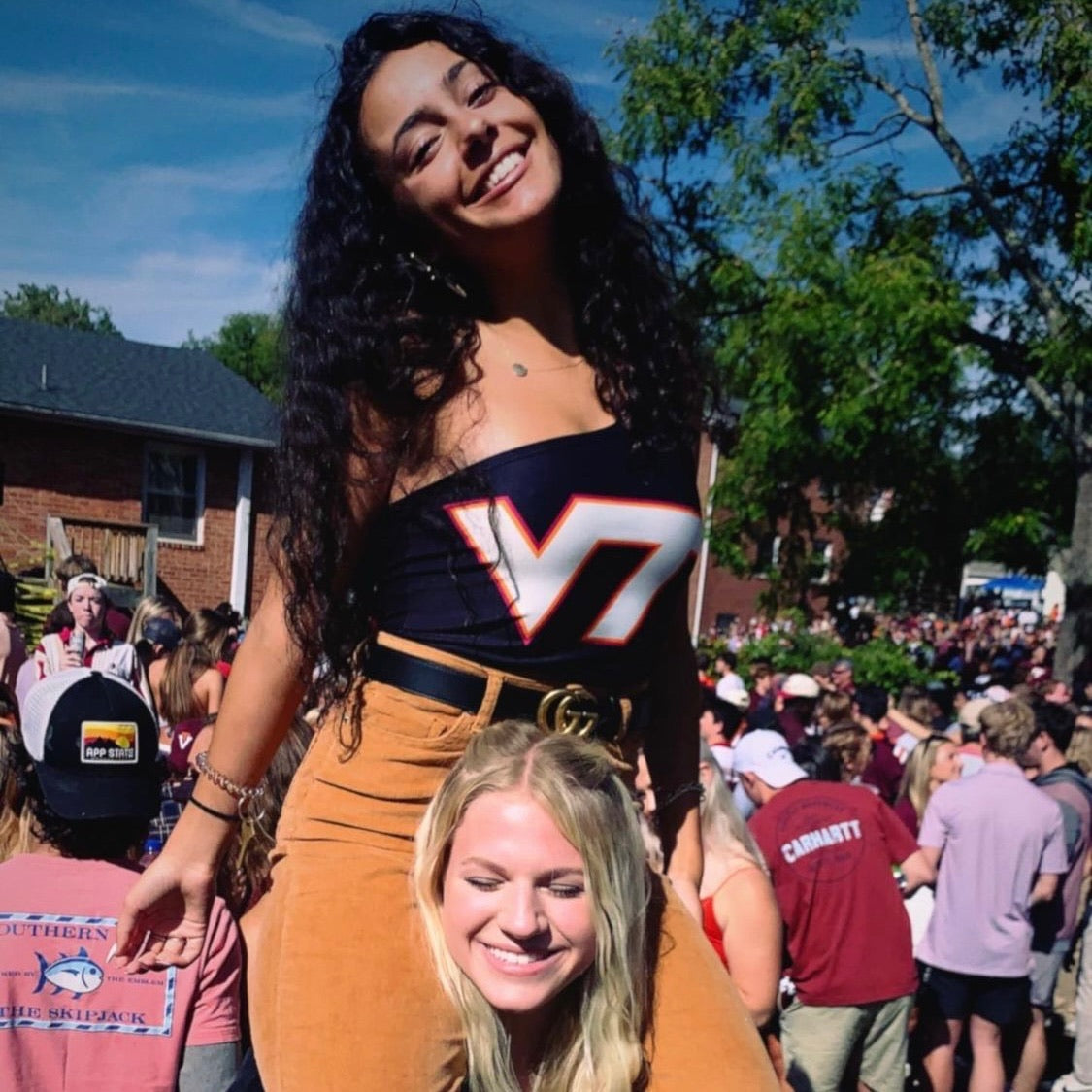 Virginia Tech Black One Shoulder Top | lojobands