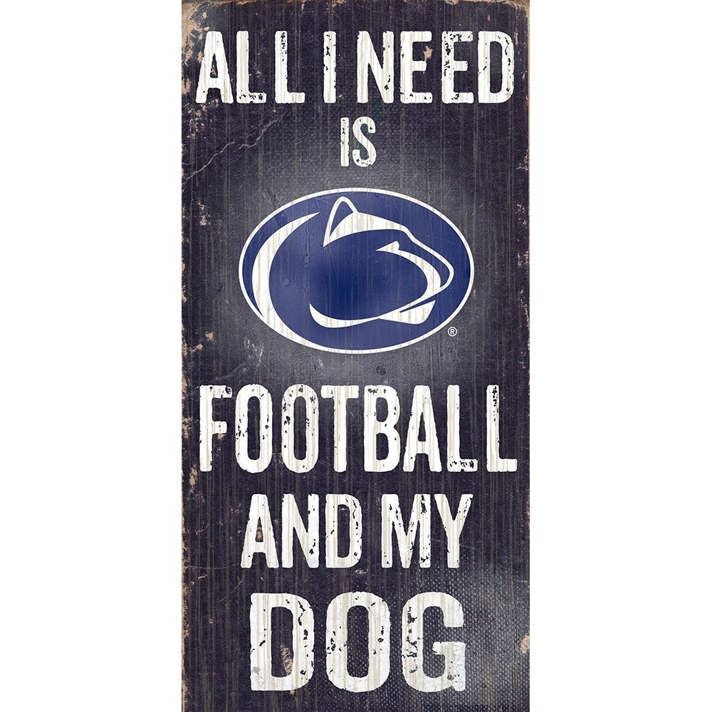 Penn State Nittany Lions Football and My Dog Wooden Sign 1