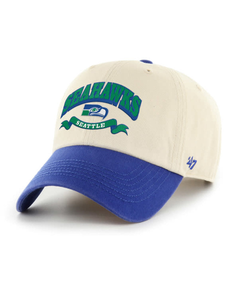 Seattle Seahawks - NFL Historic Natural Two Tone Clean Up Hat 1