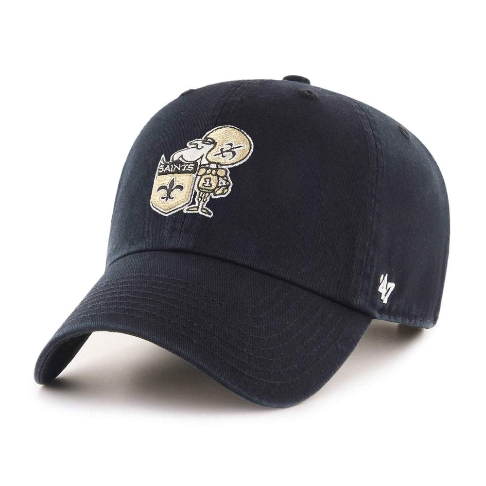 New Orleans Saints - Legacy Black Clean Up Hat, 47 Brand 1