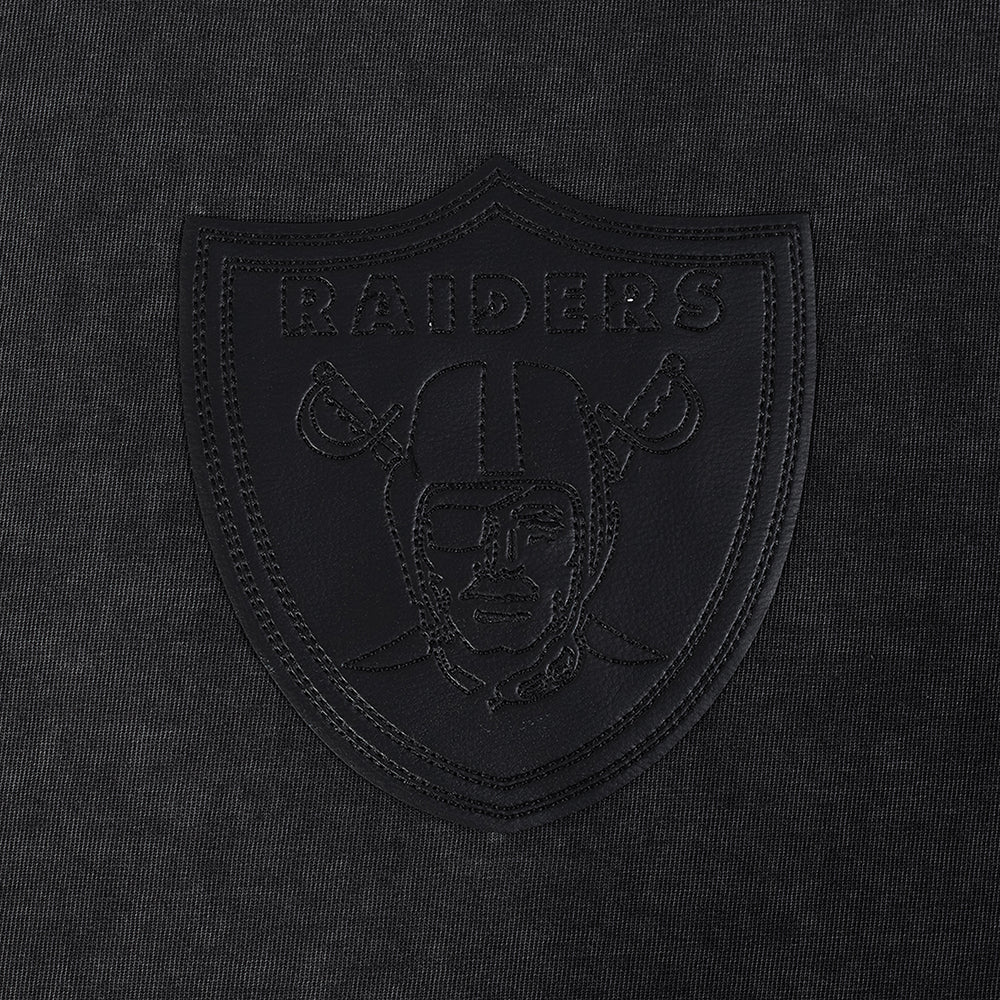 Pro Standard Raiders All-Over Logo Tee - Washed Black 6