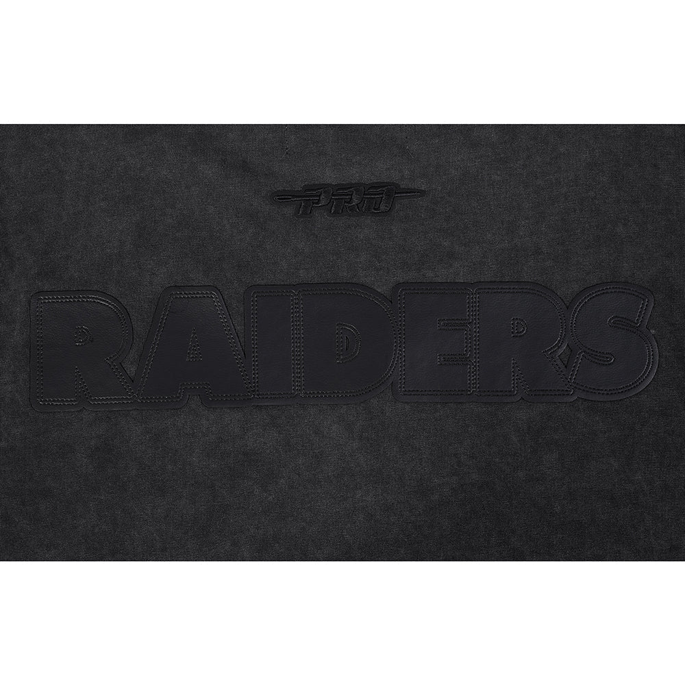 Pro Standard Raiders All-Over Logo Tee - Washed Black 7