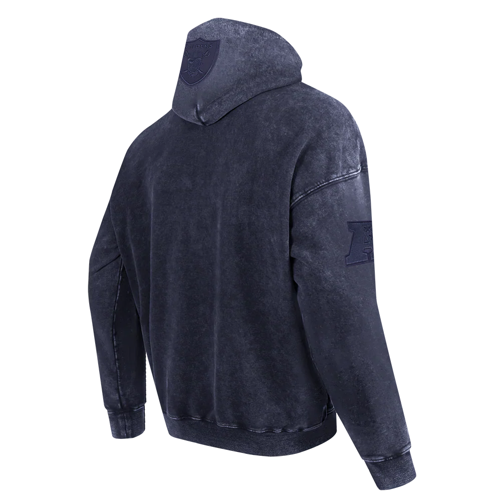 Pro Standard Raiders Washed Enzyme Drop Shoulder Hoodie - Navy 4