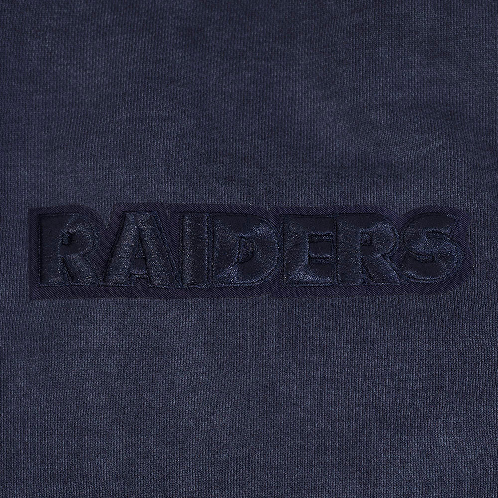 Pro Standard Raiders Washed Enzyme Drop Shoulder Hoodie - Navy 5