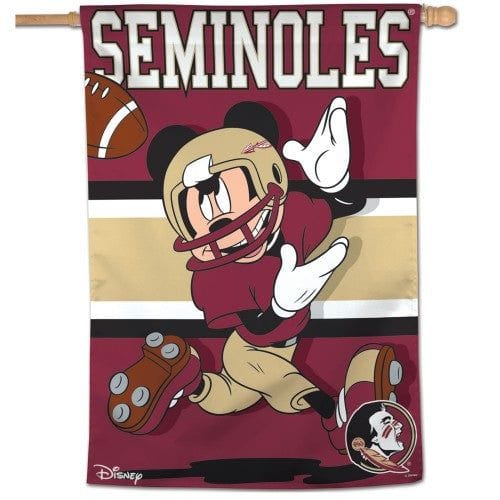 Florida State Banner Mickey Mouse Seminoles Football House Flag