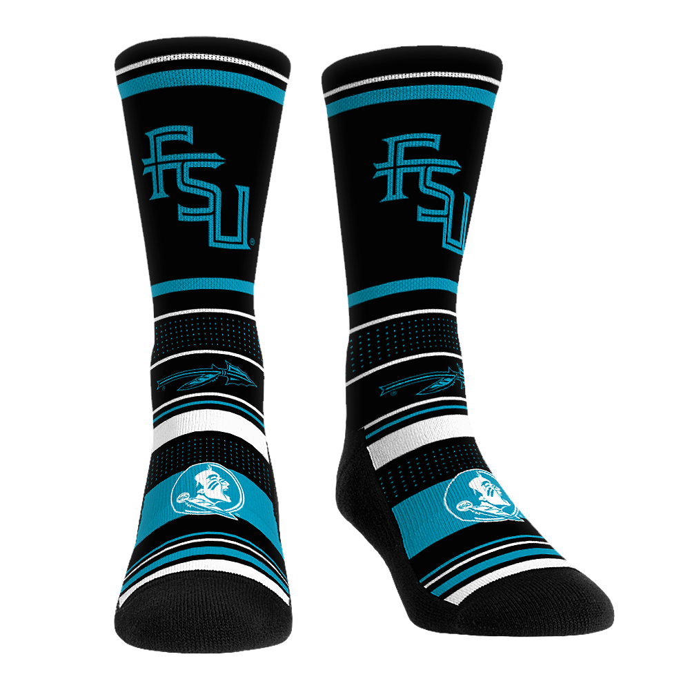 Florida State Seminoles - Turquoise Seminole Stripe | Rock 'Em Socks
