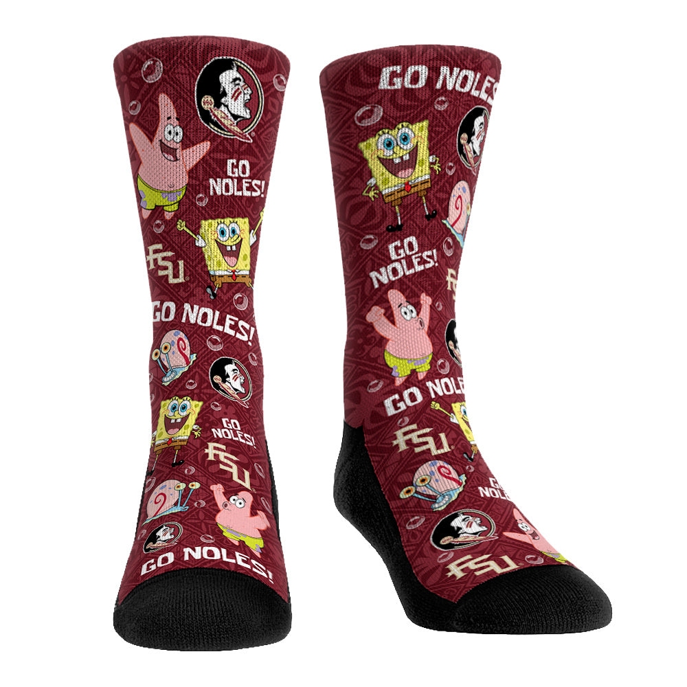 Florida State Seminoles - SpongeBob SquarePants Characters All-Over | Rock 'Em Socks