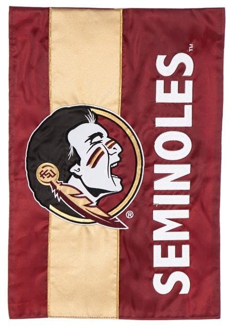 Florida State Seminoles Garden Flag 2 Sided Applique Logo