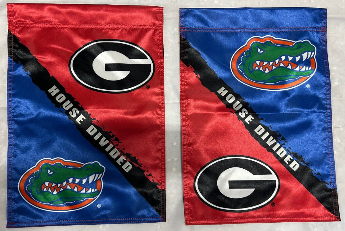 Florida vs Georgia House Divided 2 Sided Garden Flag