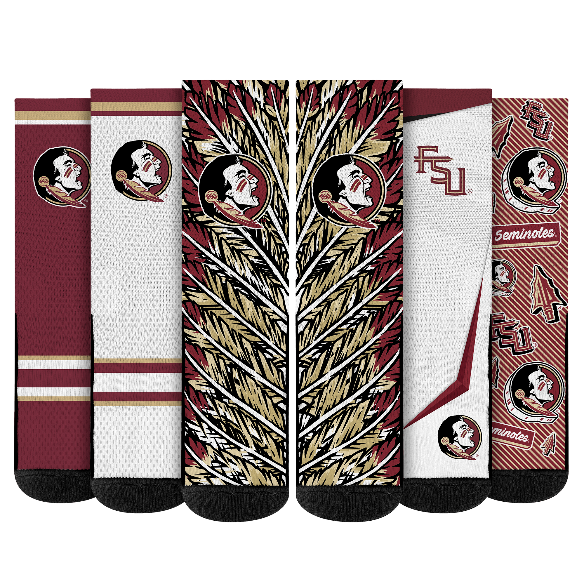 Florida State Seminoles - Super Fan Bundle 5-Pack | Rock 'Em Socks
