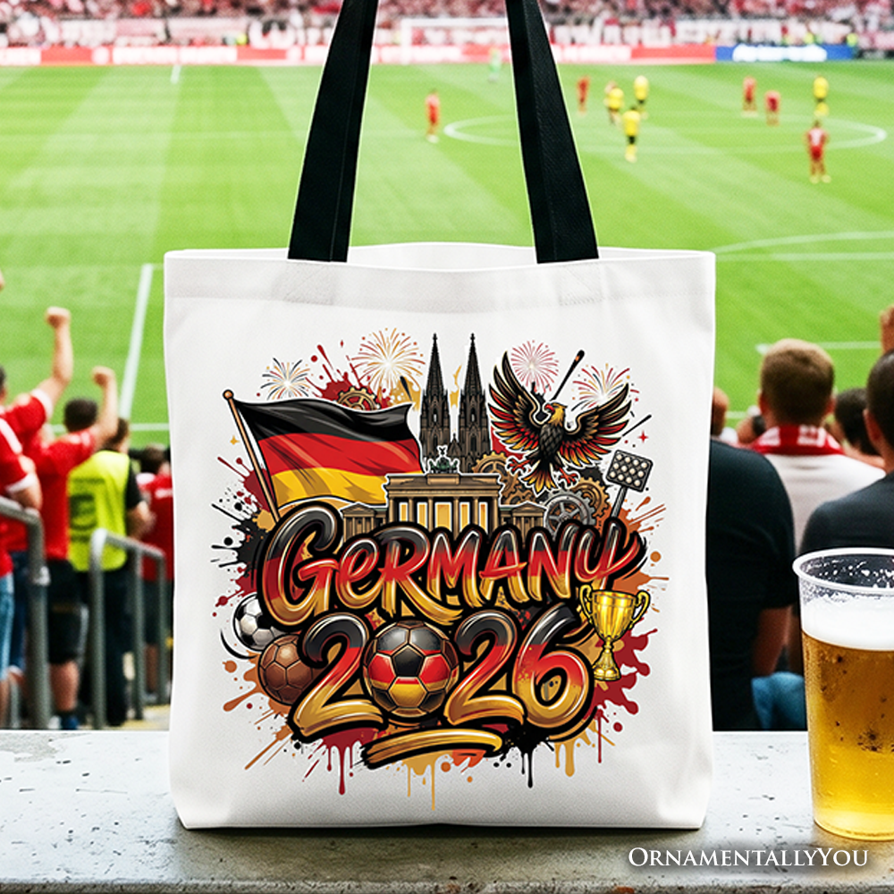 Germany 2026 Soccer Cup Global Championship Tote Bag, Fans Football Gift Shopper 1