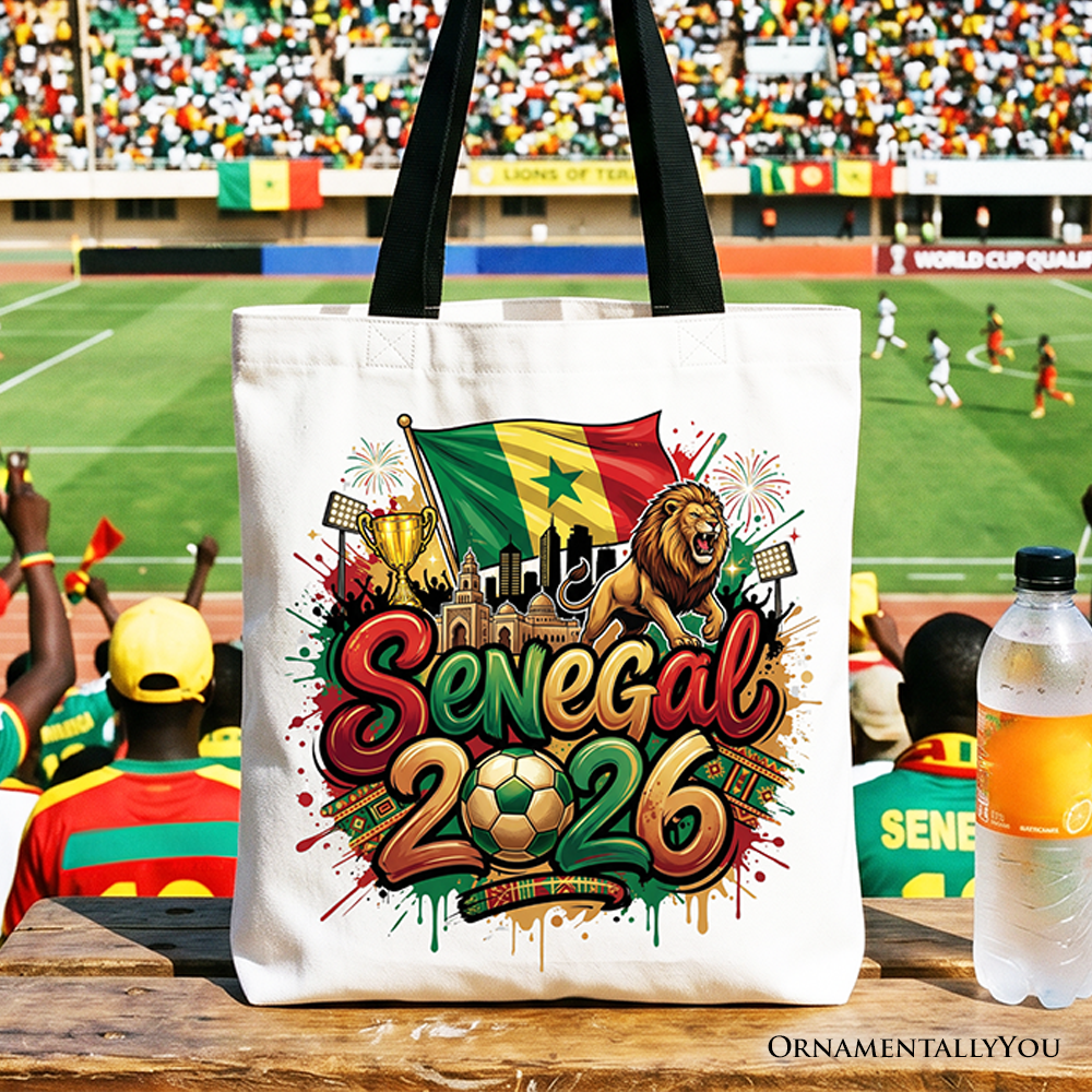 Senegal 2026 Soccer Cup Global Championship Tote Bag, Fans Football Gift Shopper 1