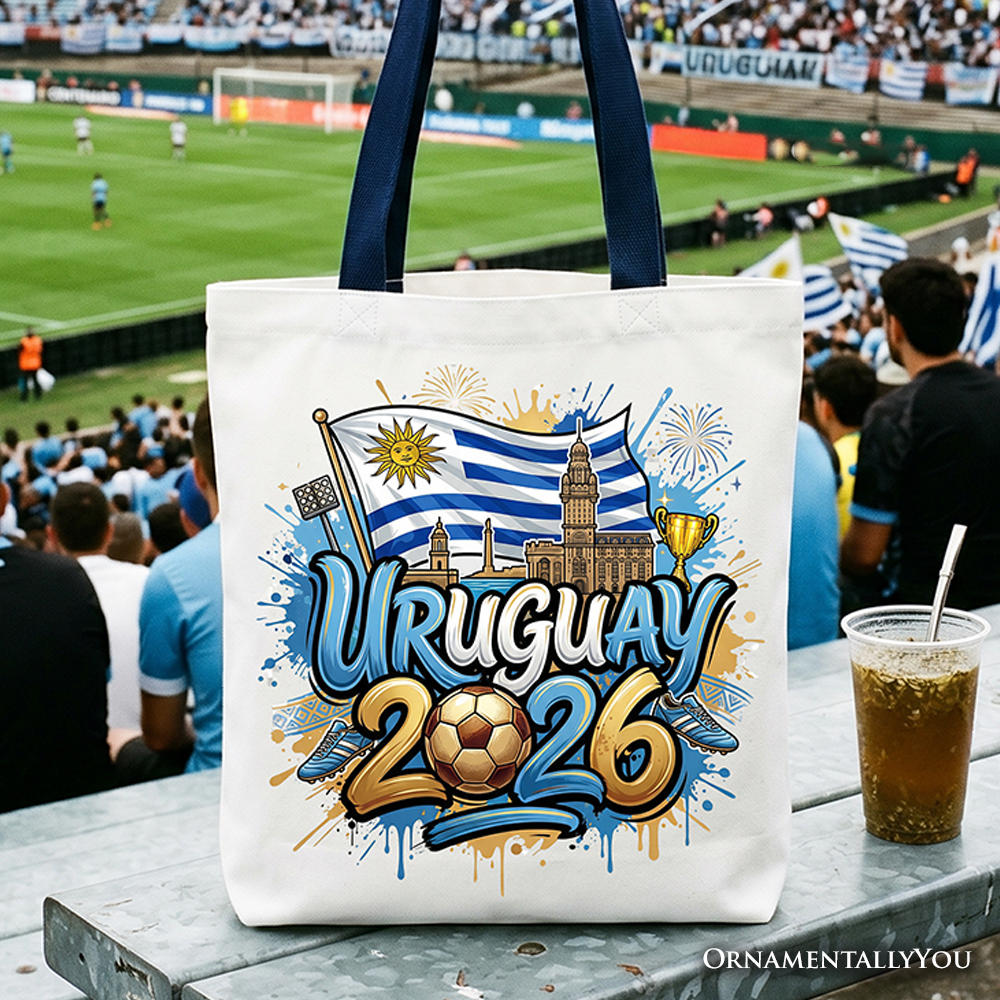 Uruguay 2026 Soccer Cup Global Championship Tote Bag, Fans Football Gift Shopper 1