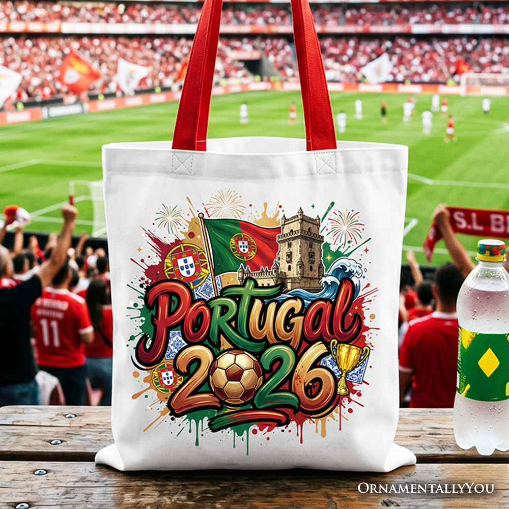 Portugal 2026 Soccer Cup Global Championship Tote Bag, Fans Football Gift Shopper 1