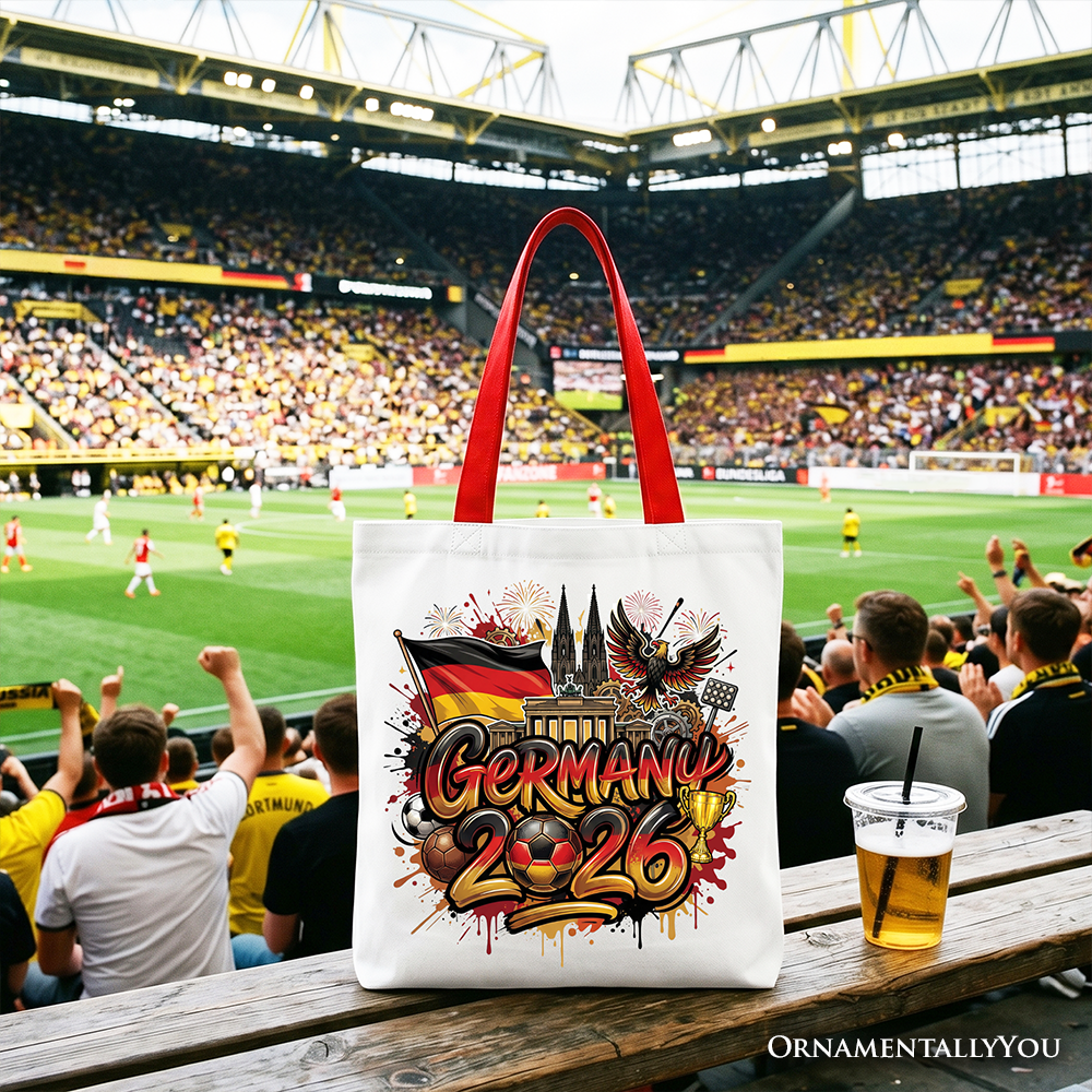 Germany 2026 Soccer Cup Global Championship Tote Bag, Fans Football Gift Shopper 5