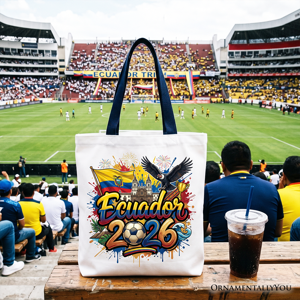 Ecuador 2026 Soccer Cup Global Championship Tote Bag, Fans Football Gift Shopper 5