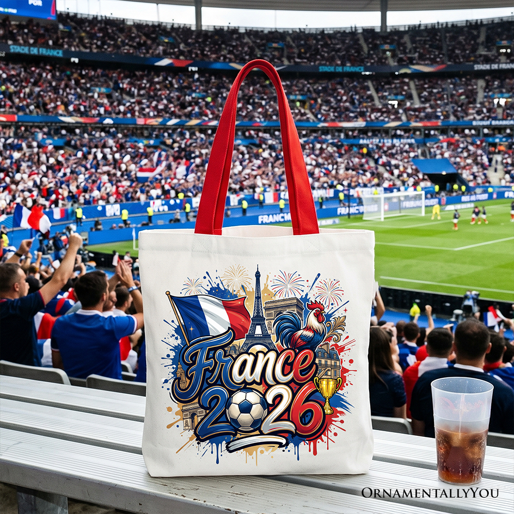 France 2026 Soccer Cup Global Championship Tote Bag, Fans Football Gift Shopper 6