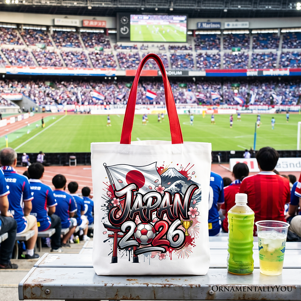 Japan 2026 Soccer Cup Global Championship Tote Bag, Fans Football Gift Shopper 4