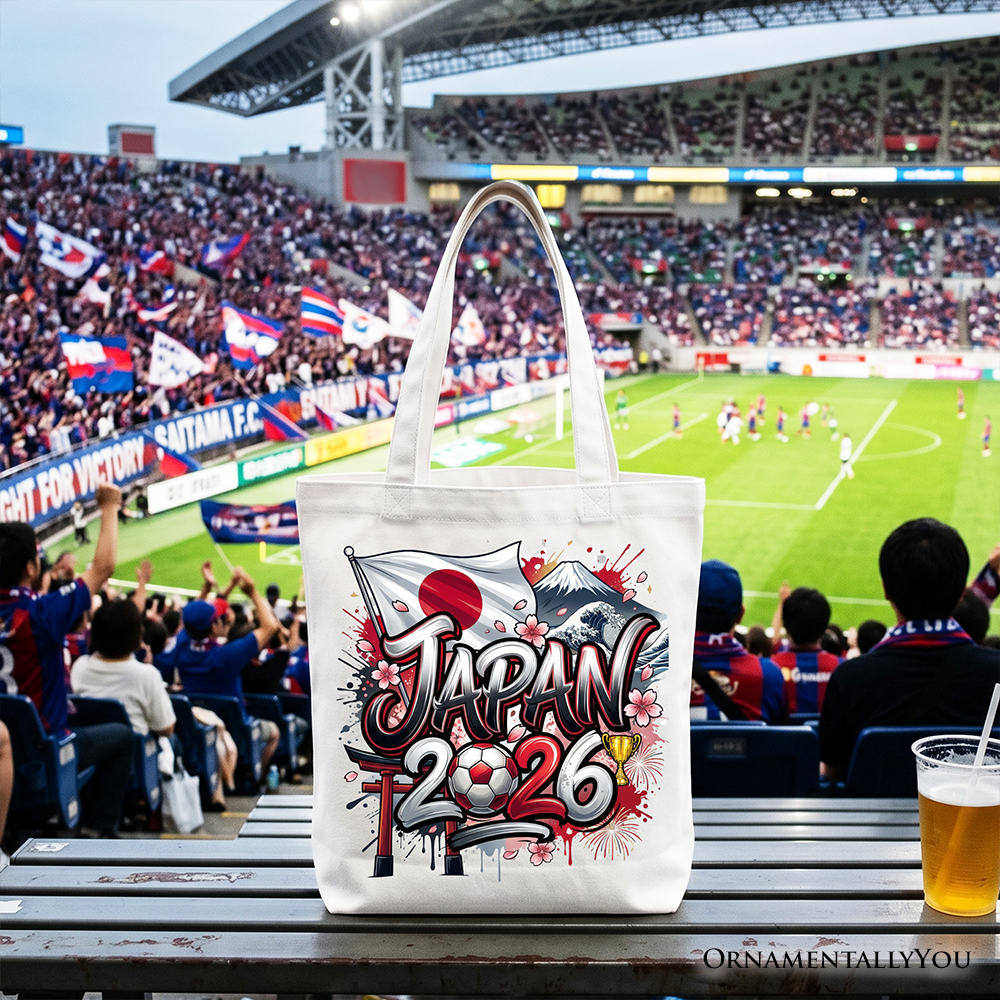 Japan 2026 Soccer Cup Global Championship Tote Bag, Fans Football Gift Shopper 5