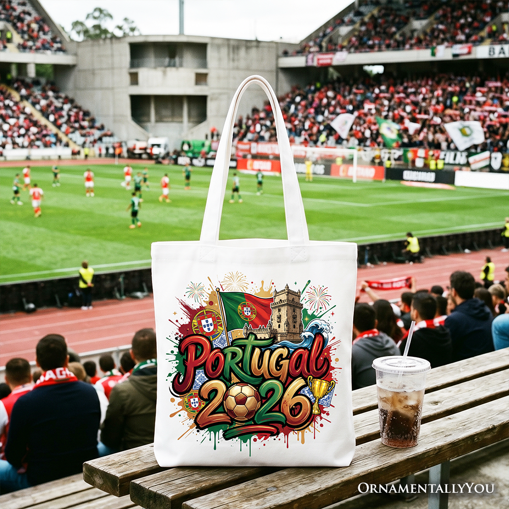 Portugal 2026 Soccer Cup Global Championship Tote Bag, Fans Football Gift Shopper 4
