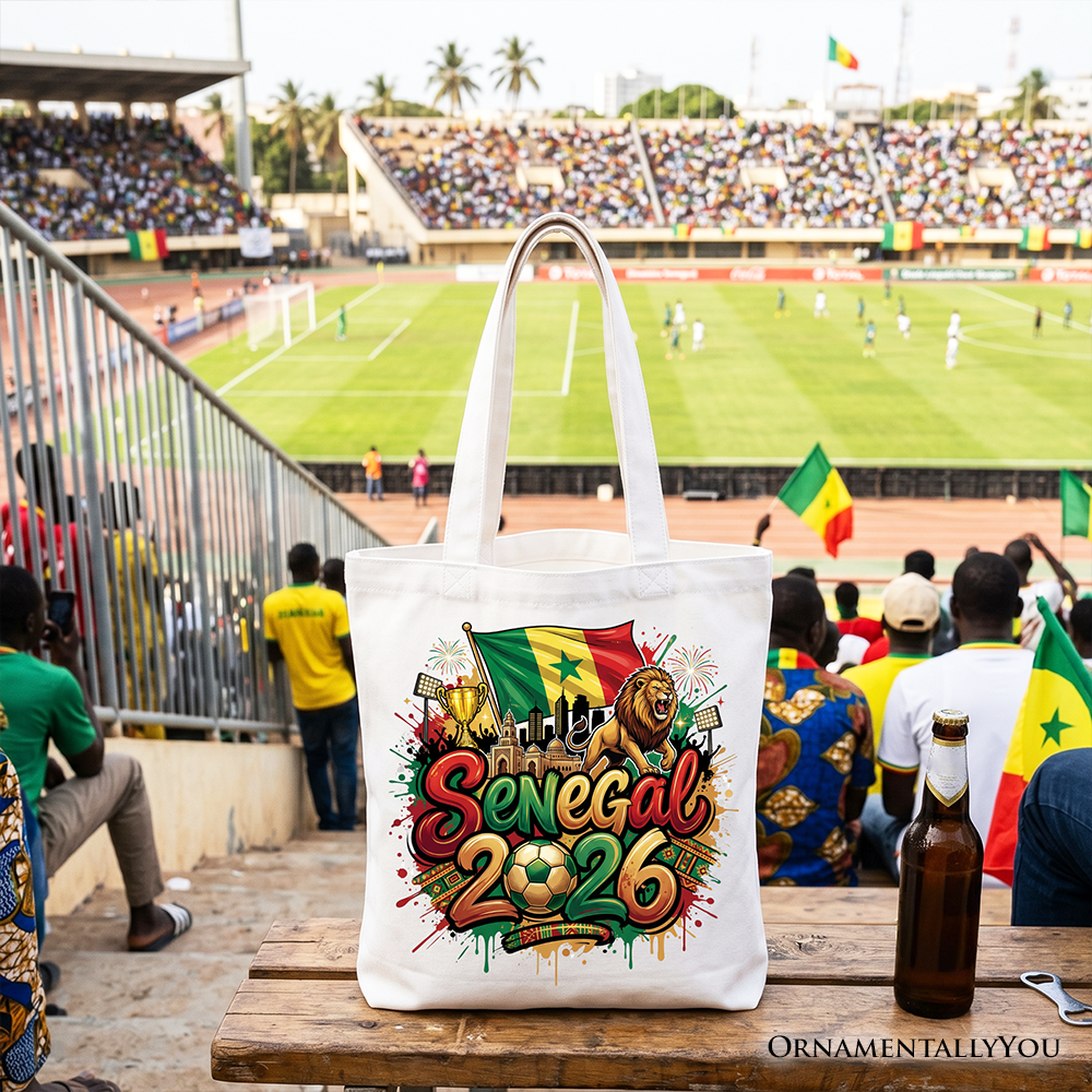 Senegal 2026 Soccer Cup Global Championship Tote Bag, Fans Football Gift Shopper 4