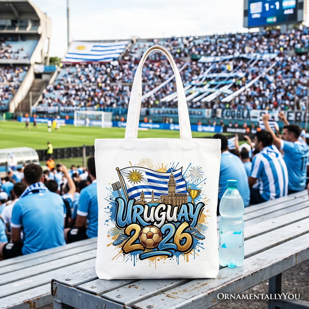 Uruguay 2026 Soccer Cup Global Championship Tote Bag, Fans Football Gift Shopper 4