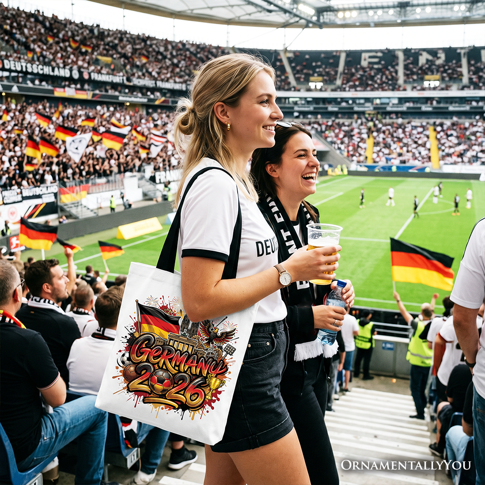 Germany 2026 Soccer Cup Global Championship Tote Bag, Fans Football Gift Shopper 6