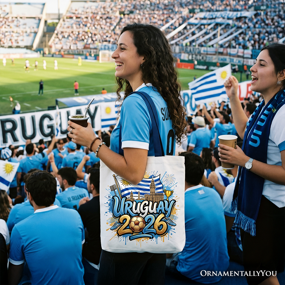 Uruguay 2026 Soccer Cup Global Championship Tote Bag, Fans Football Gift Shopper 6