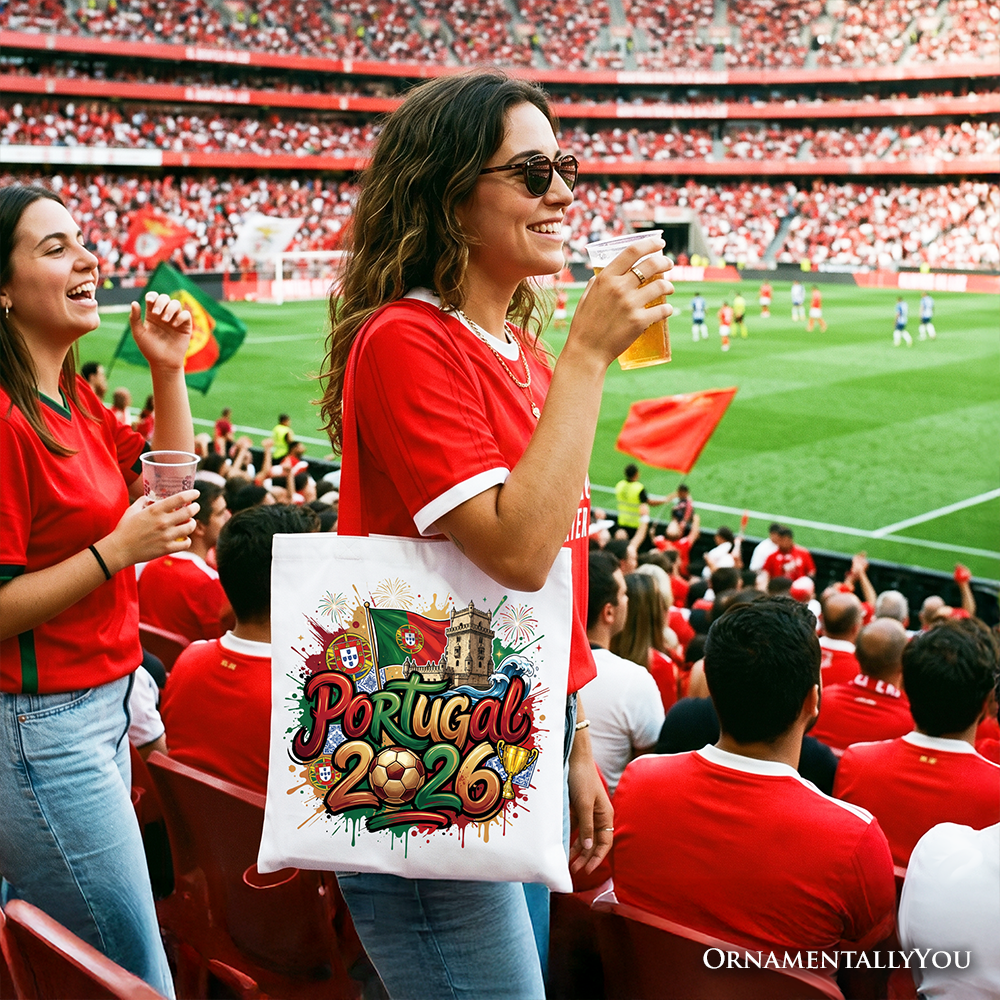 Portugal 2026 Soccer Cup Global Championship Tote Bag, Fans Football Gift Shopper 6