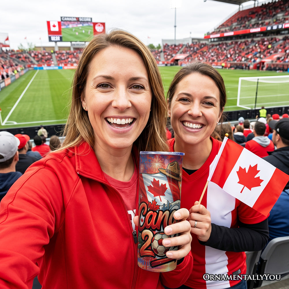 Canada 2026 Soccer Cup Global Championship 20oz Tumbler With Lid and Stainless Steel Straw, Fans Football Gift Cup 6