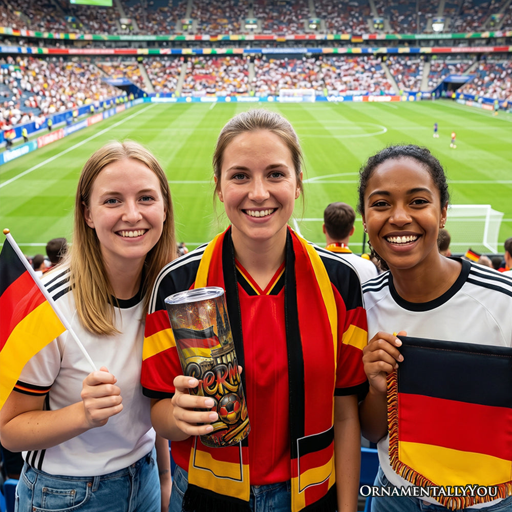 Germany 2026 Soccer Cup Global Championship 20oz Tumbler With Lid and Stainless Steel Straw, Fans Football Gift Cup 6
