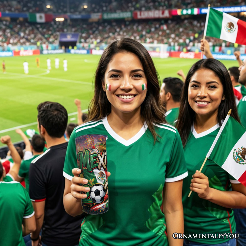 Mexico 2026 Soccer Cup Global Championship 20oz Tumbler With Lid and Stainless Steel Straw, Fans Football Gift Cup 6