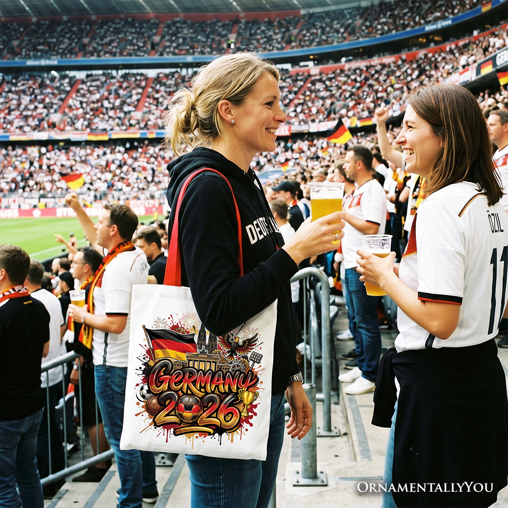 Germany 2026 Soccer Cup Global Championship Tote Bag, Fans Football Gift Shopper 7