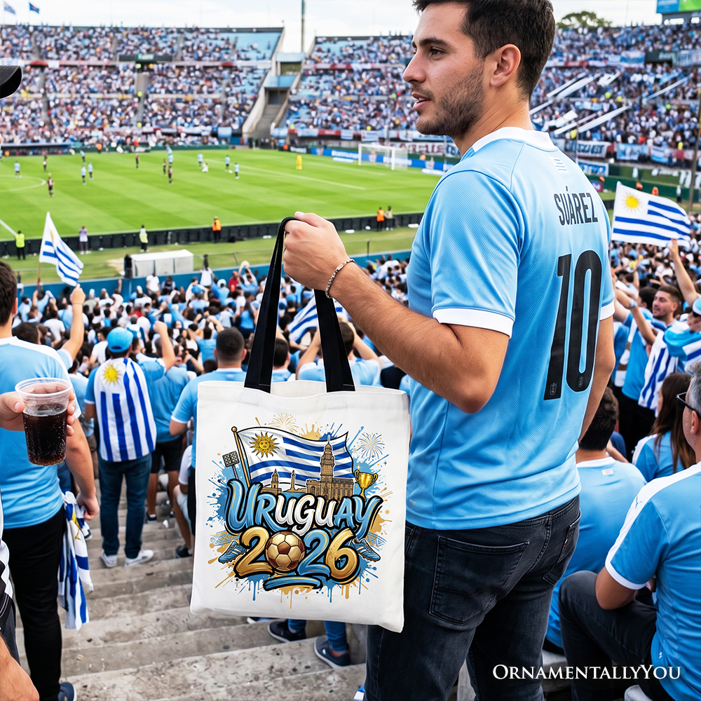 Uruguay 2026 Soccer Cup Global Championship Tote Bag, Fans Football Gift Shopper 7