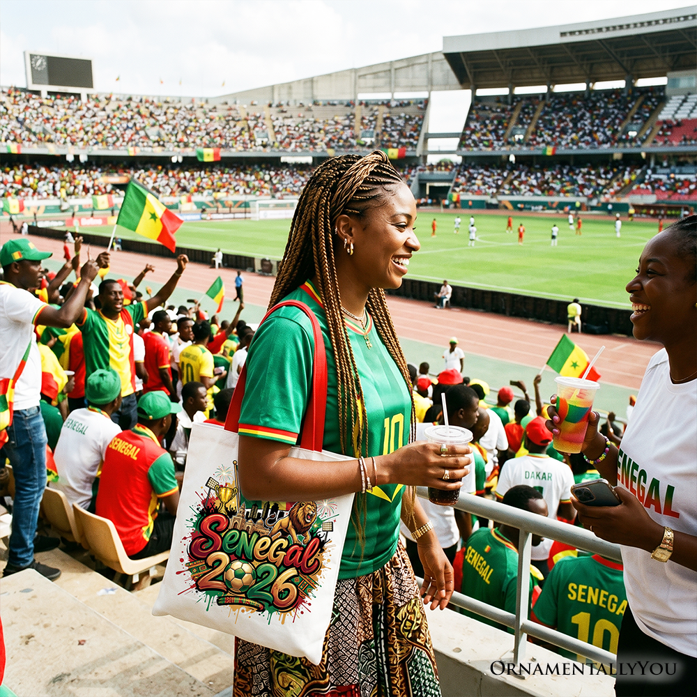 Senegal 2026 Soccer Cup Global Championship Tote Bag, Fans Football Gift Shopper 7