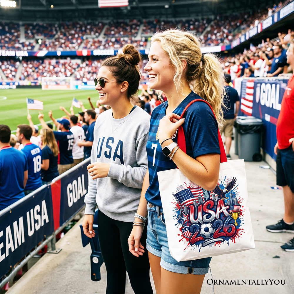 USA 2026 Soccer Cup Global Championship Tote Bag, Fans Football Gift Shopper 8