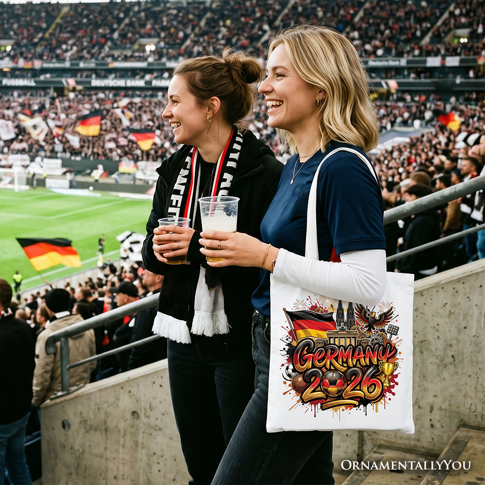 Germany 2026 Soccer Cup Global Championship Tote Bag, Fans Football Gift Shopper 8