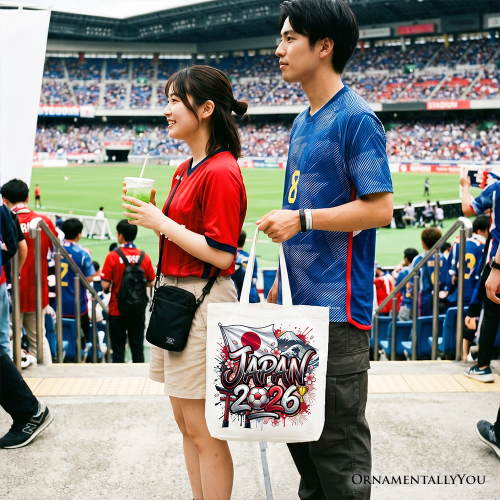 Japan 2026 Soccer Cup Global Championship Tote Bag, Fans Football Gift Shopper 8