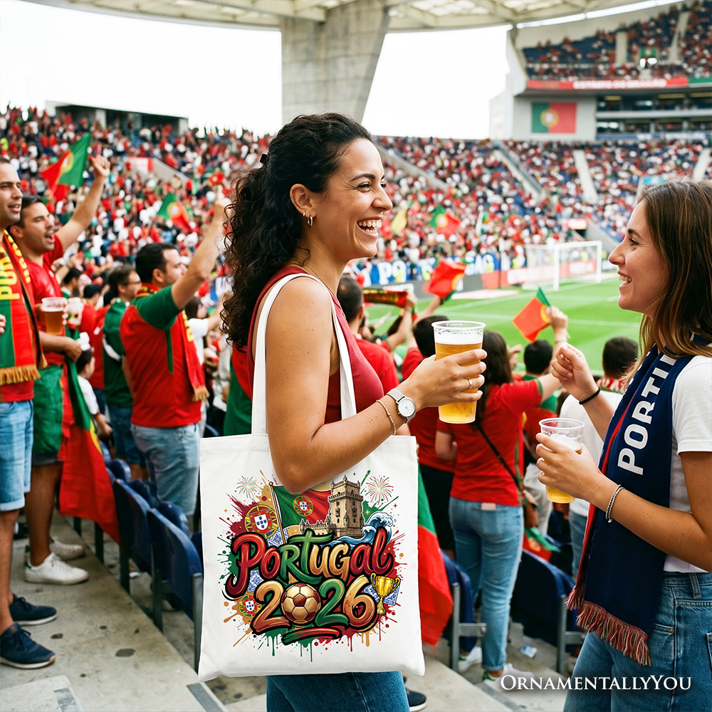 Portugal 2026 Soccer Cup Global Championship Tote Bag, Fans Football Gift Shopper 8